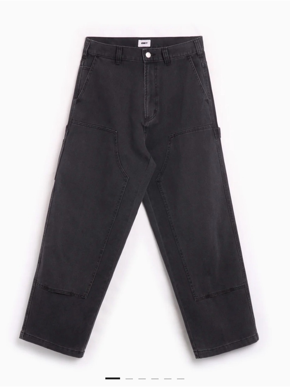 Obey Bigwig Men’s denim relaxed carpenter pants